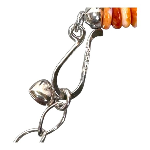 Jay King Chunky Spiny Oyster Turquoise Beaded Necklace Sterling Silver Clasp - Picture 3 of 9